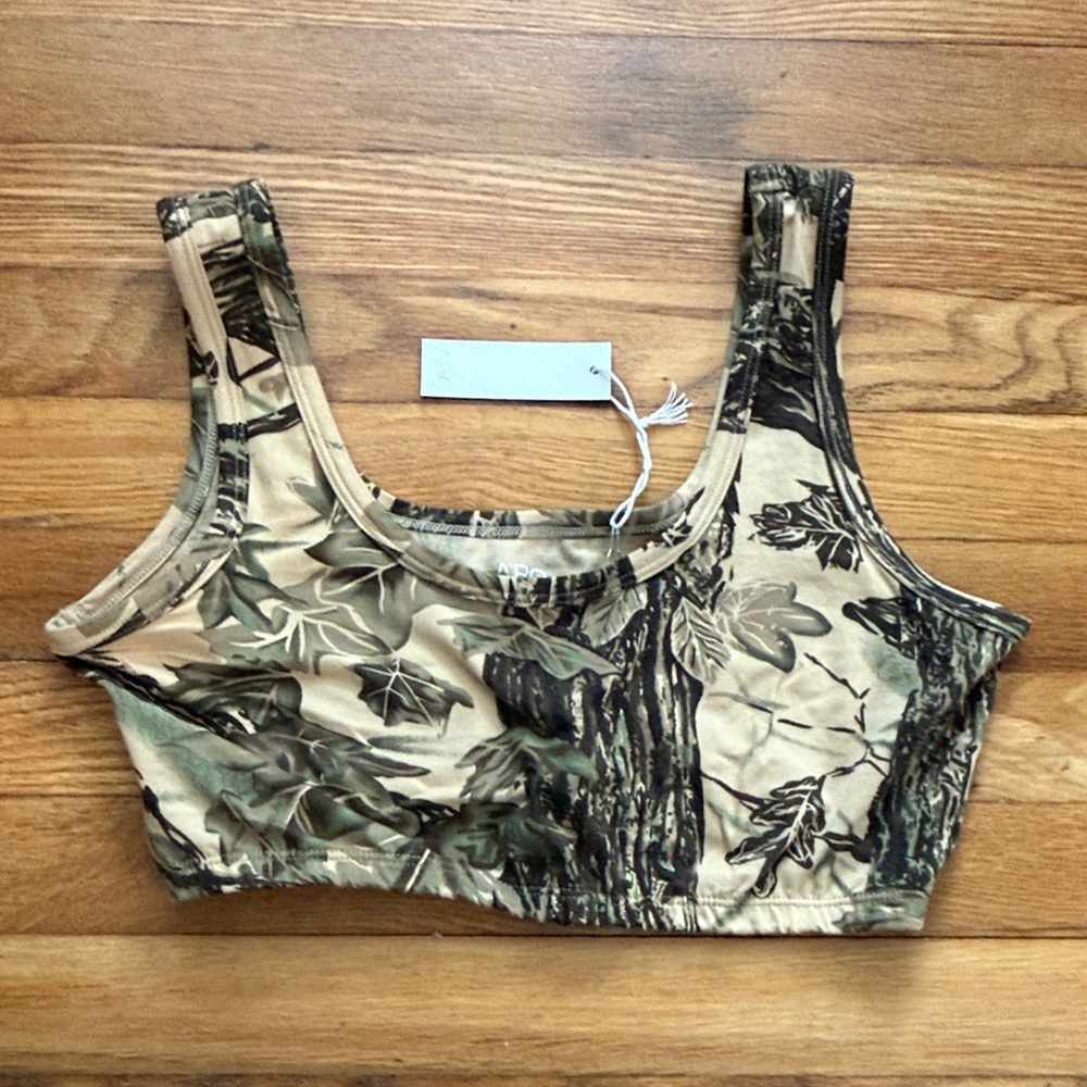 ARQ Tan and Brown Camo Sports Bra